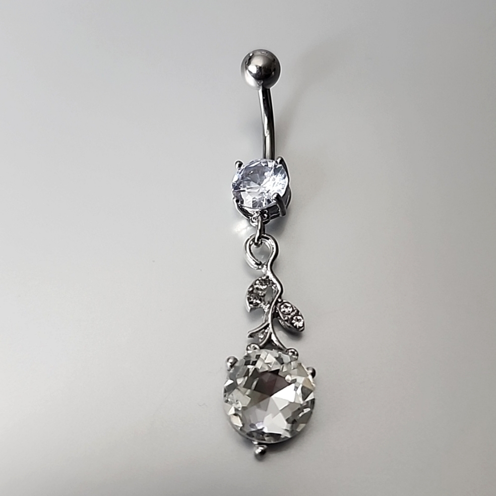FLOWER Crystal BELLY BUTTON RING Multi GEMS